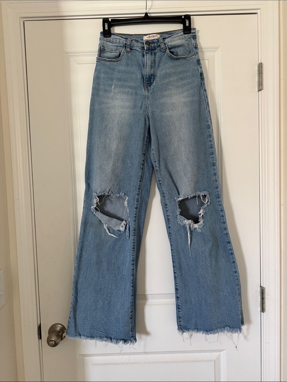 (3/$15) Vibrant MIU Distressed Wide Leg Jeans - Size 5/26